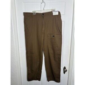 Houston White Men’s XL Relaxed Fit Cargo Pants Back Elastic Waist Brown NWT